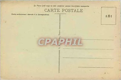 Azay-le-Rideau — Fachada Septentrional del Castillo (siglo XVI) — P.C. - I. N. - 13 - L. R. — Reverso