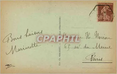 Katedra w Strasburgu — Astronomiczny Zegar — Wyd. Ch. Bergeret, 11, rue Neuve, Strasbourg, n°516 — Rewers