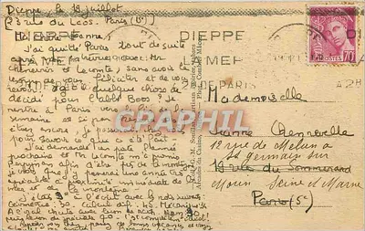 Dieppe (Seine-Inf.) — Port i stacja kolejowa oraz parowóz «Versailles» — Cim — Rewers