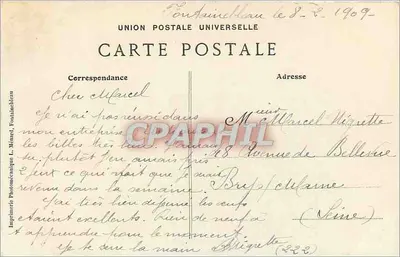 Floresta de Fontainebleau — Vista Geral das Gorges de Franchard — Coleção Artística L.-M. — Verso