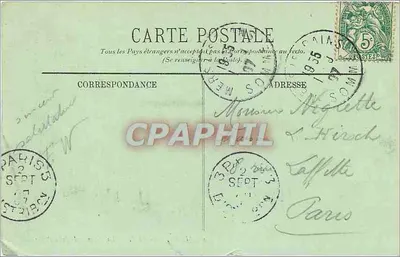 Bilhete postal antigo Mers-sur-mer A Promenade da Praia — Verso
