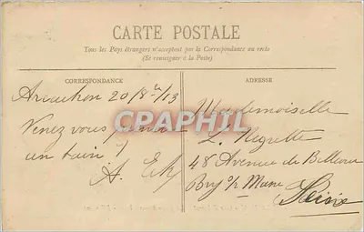 Arcachon - Côte d'Argent - Piascza przy niskiej wodzie - BR - 292 — Rewers
