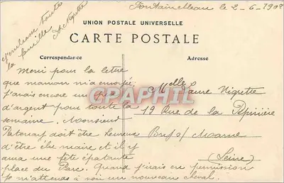 Floresta de Fontainebleau — Torre Denecourt — Coleção Artística L. M. — Verso