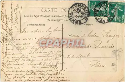 Connerre — Igreja de Saint-Pierre — Carta postal — Verso