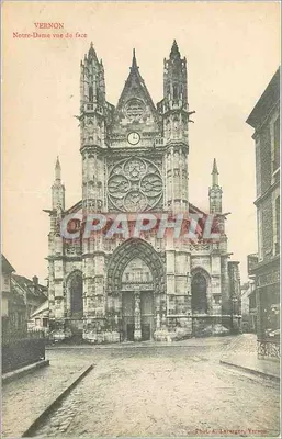 Vernon — Notre-Dame vista de frente — Fot. A. Lavergne, Vernon