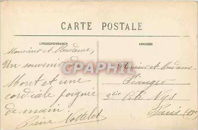 Moret-sur-Loing — Widok ogólny mostu i kościoła — L. C. — L. Coffin, fot. i wyd., Moret — Rewers