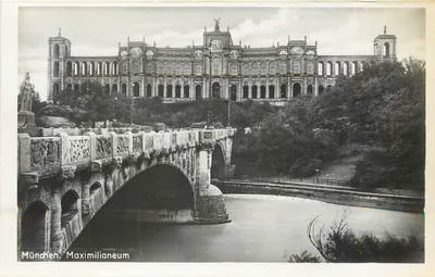 Munique. Maximilianeum — vista do edifício e do ponte — Georg Grebe, Stockdorf bei München