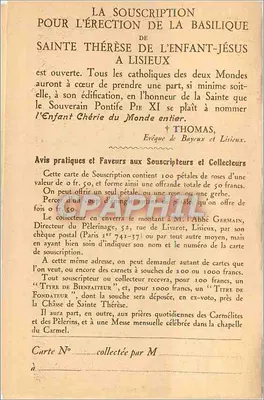 Vaticano — Nossa Senhora de Lourdes e a basílica de Santa Teresinha de Lisieux — editor não visível — Verso