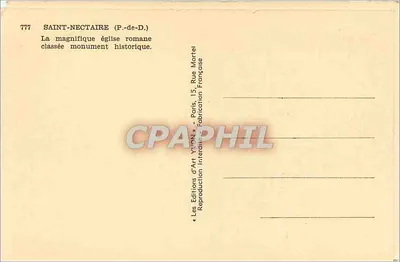 Saint-Nectaire — The Church (Landscape) — Publisher Ideal, No. 3430 — Back
