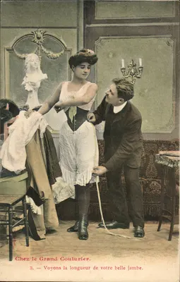 Chez le Grand Couturier — Série humoristique sur la mesure de la jambe — n°3