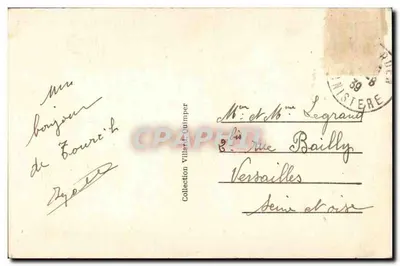 Mała Bretońska w domu — Uwielbia przędzę wełnę z owiec — n° 4070 — Rewers