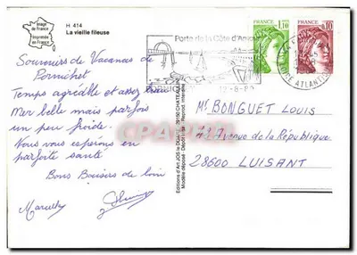 A velha tecedeira — H. 414 — Impressa na França — Verso