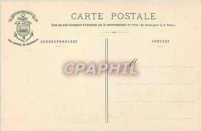 Biarritz — Efekt fali na Skale Niepokalanego Poczęcia (Burza) — Eug. Pacault, wyd.-fot., Biarritz, n°12 — Rewers