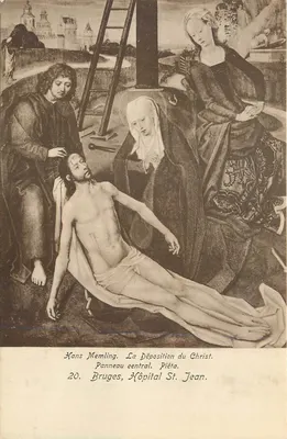 A Deposição do Cristo — Painel central da Pietá — Hans Memling — Bruges, Hospital St Jean