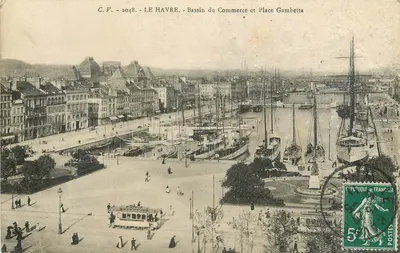 Le Havre - Bassin do Comércio e Praça Gambetta — C.V. - 2048