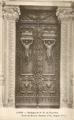 LYON — Basílica de N.-D. de Fourvière — Porta de Bronze