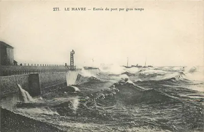 Le Havre — Entrada do porto em tempo de tempestade — n° 277
