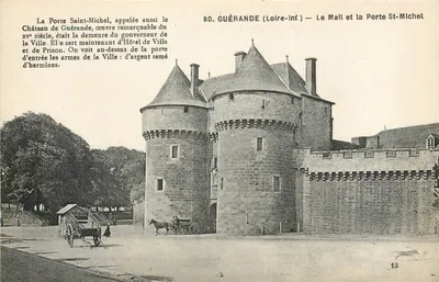 Guérande (Loire-Inf.) — O Le Mall e a Porta São Miguel — F. Hapeau, editor Nantes