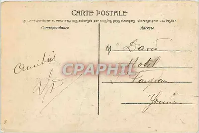 Bilhete postal antigo Em Morvan Les Settons Superfície do Lago — Verso