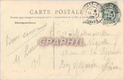 Nevers — Pałac Ducalny — wydawca B. P. (n° 72) — Rewers