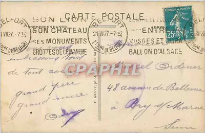 Belfort (Hi-Rhin) — Pomnik 'Quand Même' — Rewers