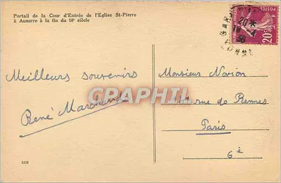 Poort van de Ingang van de Kerk van Sint-Pieter in Auxerre — eind 18e eeuw — GEM — Achterkant