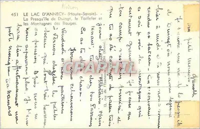 Jezioro Annecy — Presqu'île Duingt, Taillefer i Góry Bauges — Wydawnictwo Ekonomii — Rewers