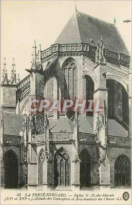 La Ferté-Bernard — Detalhes dos Contraventos e Arco-contraventos da Igreja N.-D.-des-Marais (séculos XV e XVI) — Leyf Fils & Cie, 44, rue Léonie