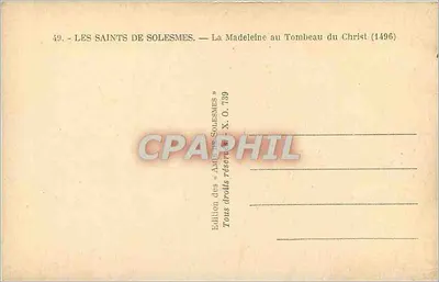La Madeleine przy Grobie Chrystusa — Święci z Solesmes — Wydawnictwo «Amis de Solesmes» — Rewers