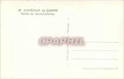 Porche de Sainte-Catherine — Catedral de Quimper — Coleção J. Quimper — Verso