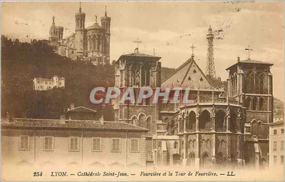 LYON — Cathédrale Saint-Jean — Fourvière et la Tour de Fourvière — LL. — N° 254