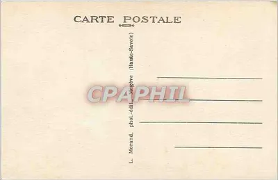 Widok na MONT-BLANC z COMBLOUX — n° 566 — wydawca L. Morand, Haute-Savoie — Rewers
