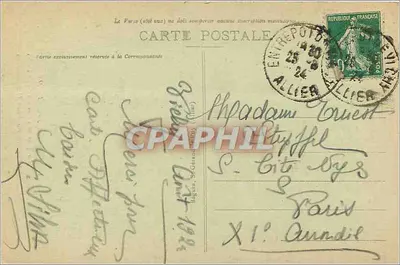 Vichy — Wieża zegarowa (XV wiek) — Ideal, n° 490 — Rewers