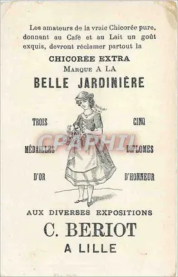 Chromo Kogge 1380 Barco Chicoree Jardinière Bonita Beriot Lille — Verso