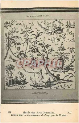 Desenho para a manufatura de Jouy — J.-B. Huei — Museu dos Artes Decorativas