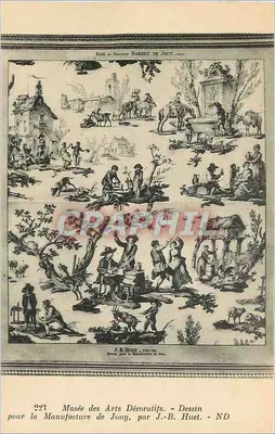 Museu dos Artes Decorativas — Desenho para a Manufatura de Jouy, por J.-B. Huet — ND