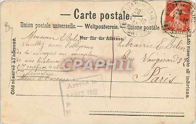 Evian-les-Bains i Szczęka Oche — Bratowie Charnaux & Cie, Genewa, nr 1091 — Rewers