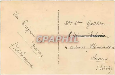 Provins — O buraco do Gato, assim chamado porque foi feito pela máquina de guerra chamada « Gato » — L.L. — Verso