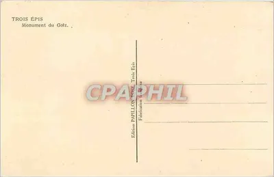 Três Epis — Monumento do Golz — Edição Pahllon Três Epis — Verso