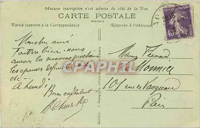 Laon (Aisne) — Pittoreski widok katedry — Wyd. H. Auroux, Gazety - Laon — Rewers