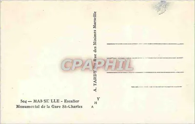 Monumentalny schodów w stacji Saint-Charles — Marsylia — A. Tardy — Rewers