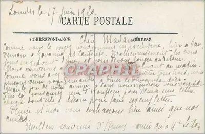 Lourdes — Widok na zamek — Wydawca nieznany, nr 14 — Rewers