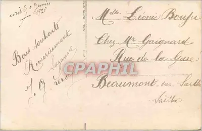 Jovem mulher com rosas — Feureuse d'Annie — editor desconhecido — Verso