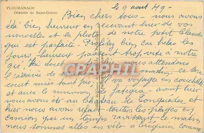 Oratório de Saint-Guirec — Ploumanach — editor PEROL — Verso
