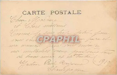 Criança com buquê de rosas — 'Donne Année' — editor A. P. n° 318 — Verso