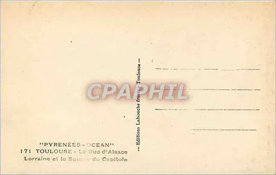 Toulouse - Plac Kapitolu — tramwaj i spacer — Wydawnictwo Labouche Toulouse — Rewers