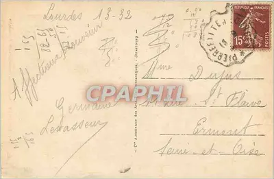 LOURDES - Autel Bienżeństwa Bernadette — wydawca ABA, nr 263 — Rewers