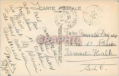 Saint-Claude — A Grande Cachoeira de Galton (alt. 40 m.) — Guadalupe, editor La Bouhner, n° 44 — Verso