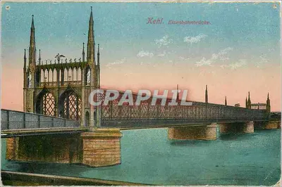 Kehl — Pont ferroviaire (Eisenbahnbrücke) — éditeur Kehl. Eisenbahnbrücke.