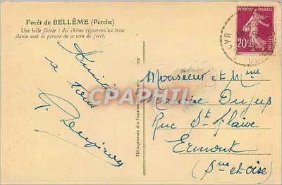 Las BELLÈME (Perche) — Héliogravure des Imprimeries Réunies — numer nie widoczny — Rewers